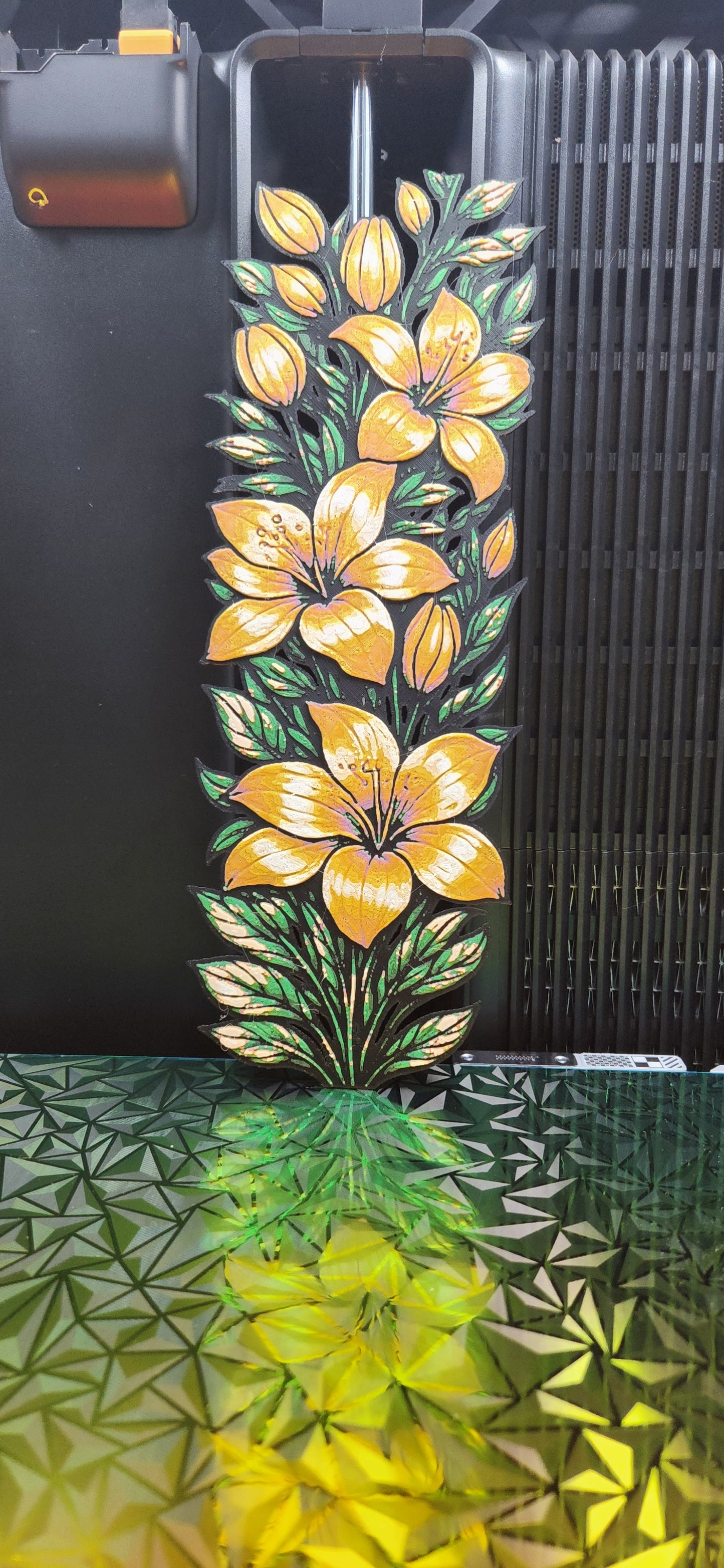 Lillie's Floral Wall 3D Printed Decor 4 in x 11 in