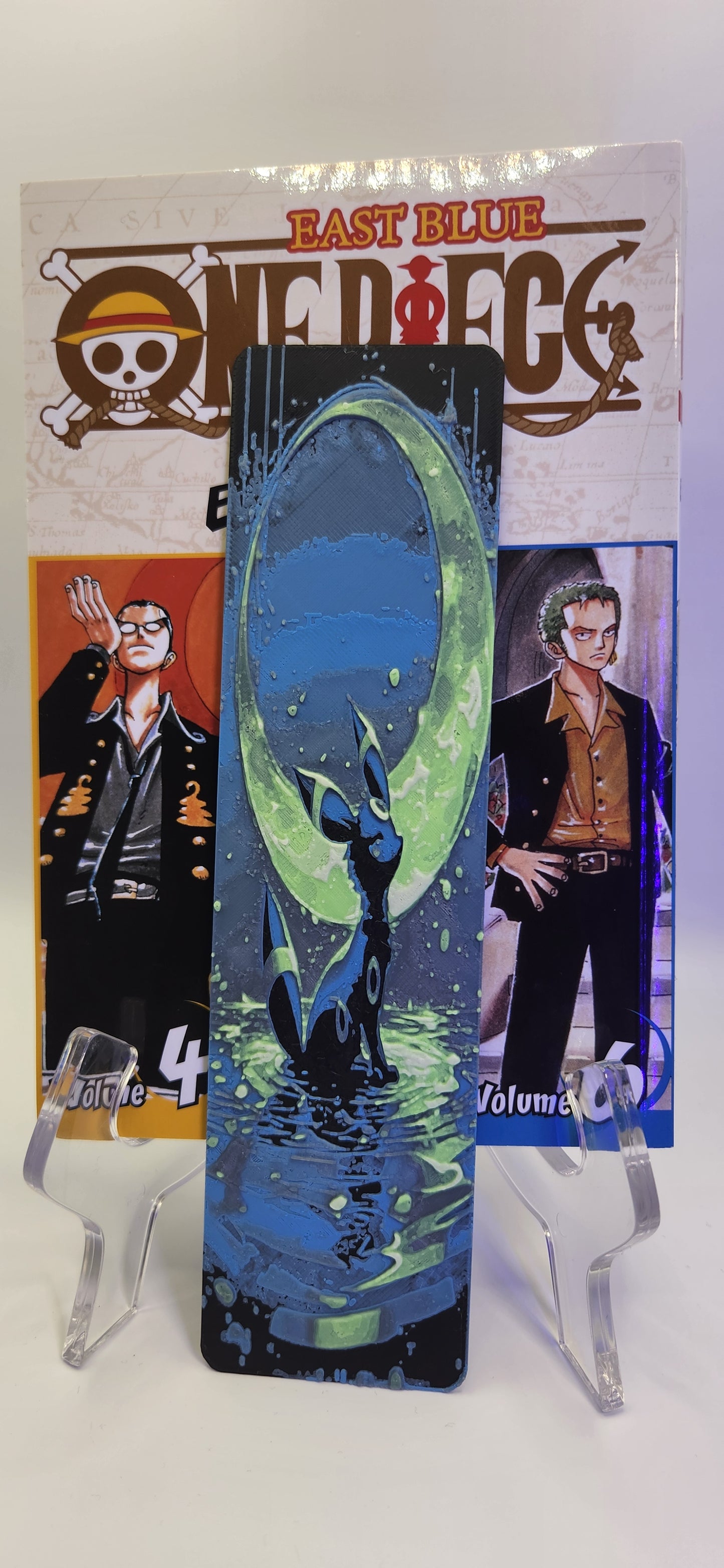 Umbreon PoKemon 3D Printed inspired GLOWS IN THE DARK Bookmark 2x8 - Anime inspired Bookmark for Book Lovers and Anime fans