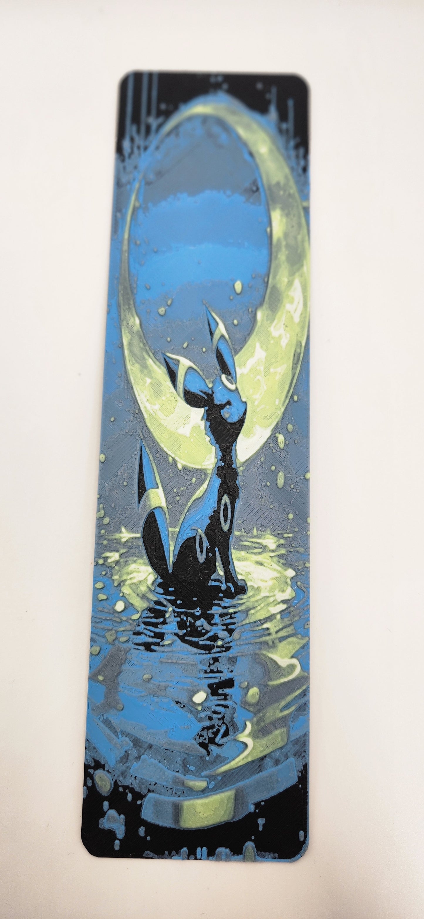 Umbreon PoKemon 3D Printed inspired GLOWS IN THE DARK Bookmark 2x8 - Anime inspired Bookmark for Book Lovers and Anime fans