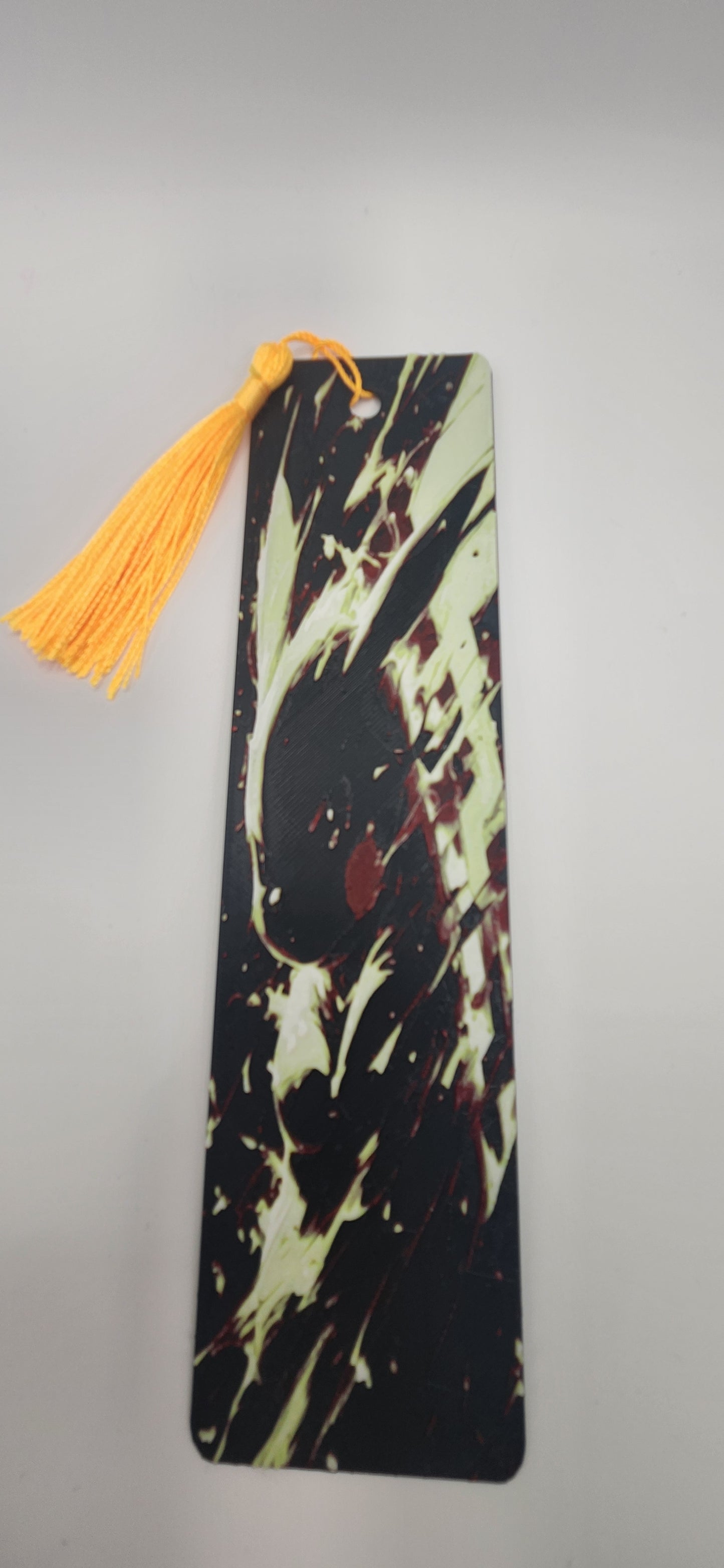 Yellow Cat GLOW IN THE DARK 3D Printed inspired Bookmark 2x8 - Anime inspired Bookmark for Book Lovers and Anime fans