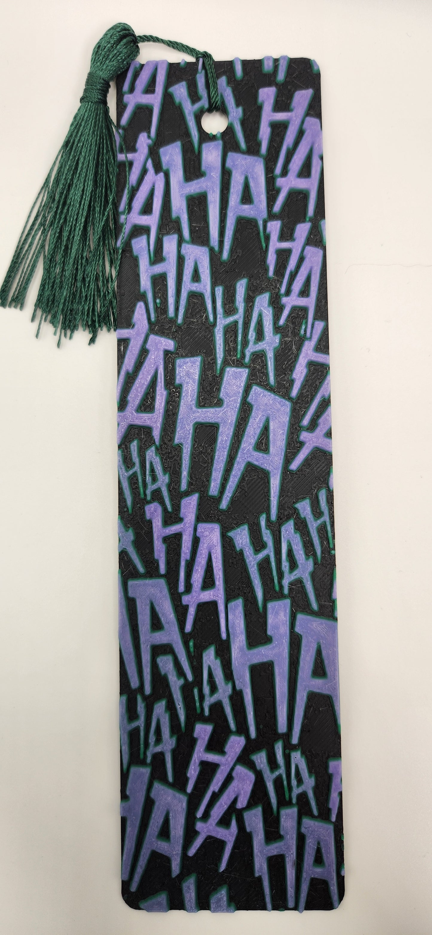 Joker HAHA Purple and Black 3D Printed inspired Bookmark 2x8 - Anime inspired Bookmark for Book Lovers and Anime fans