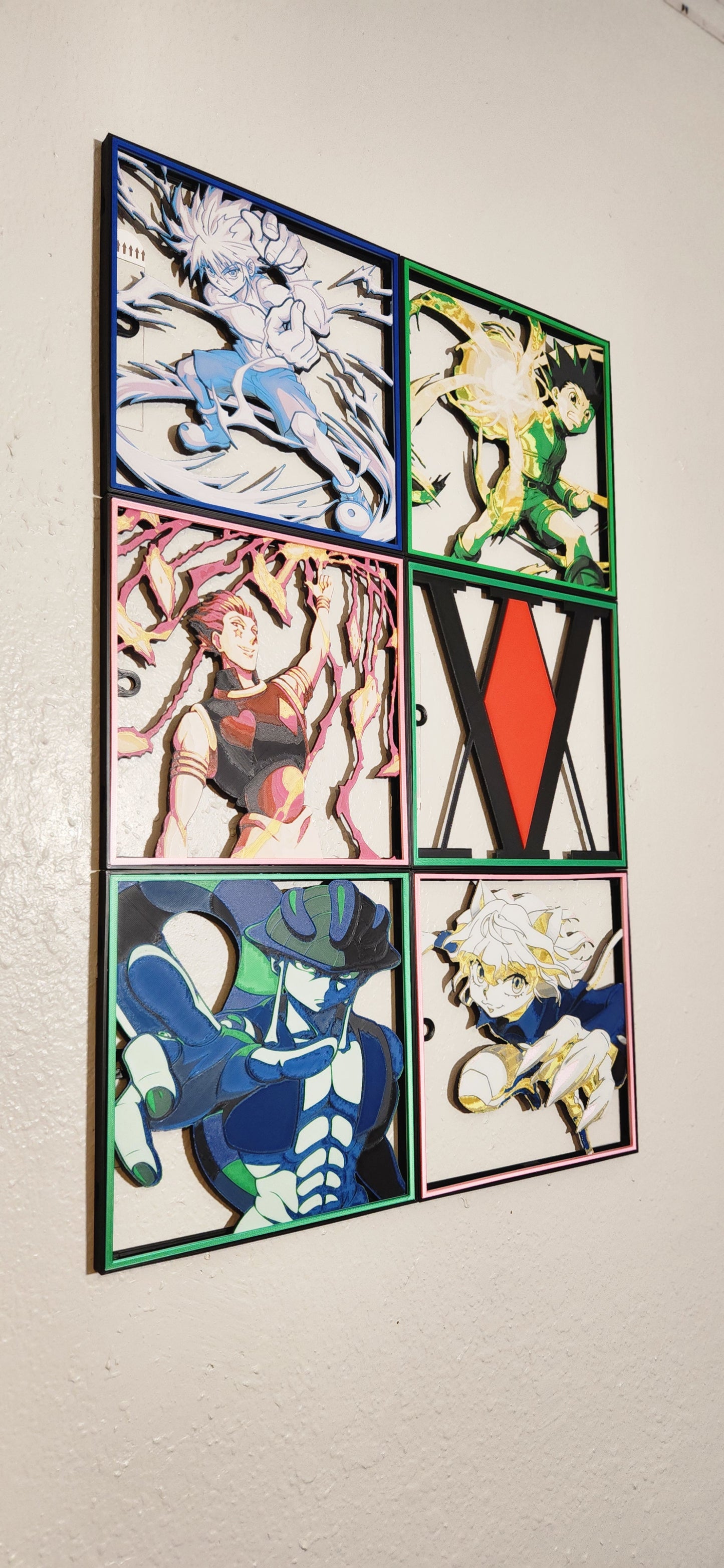 Hunter x Hunter Killua Inspired 3D Hueforge Art Prints 200x200mm with Frame