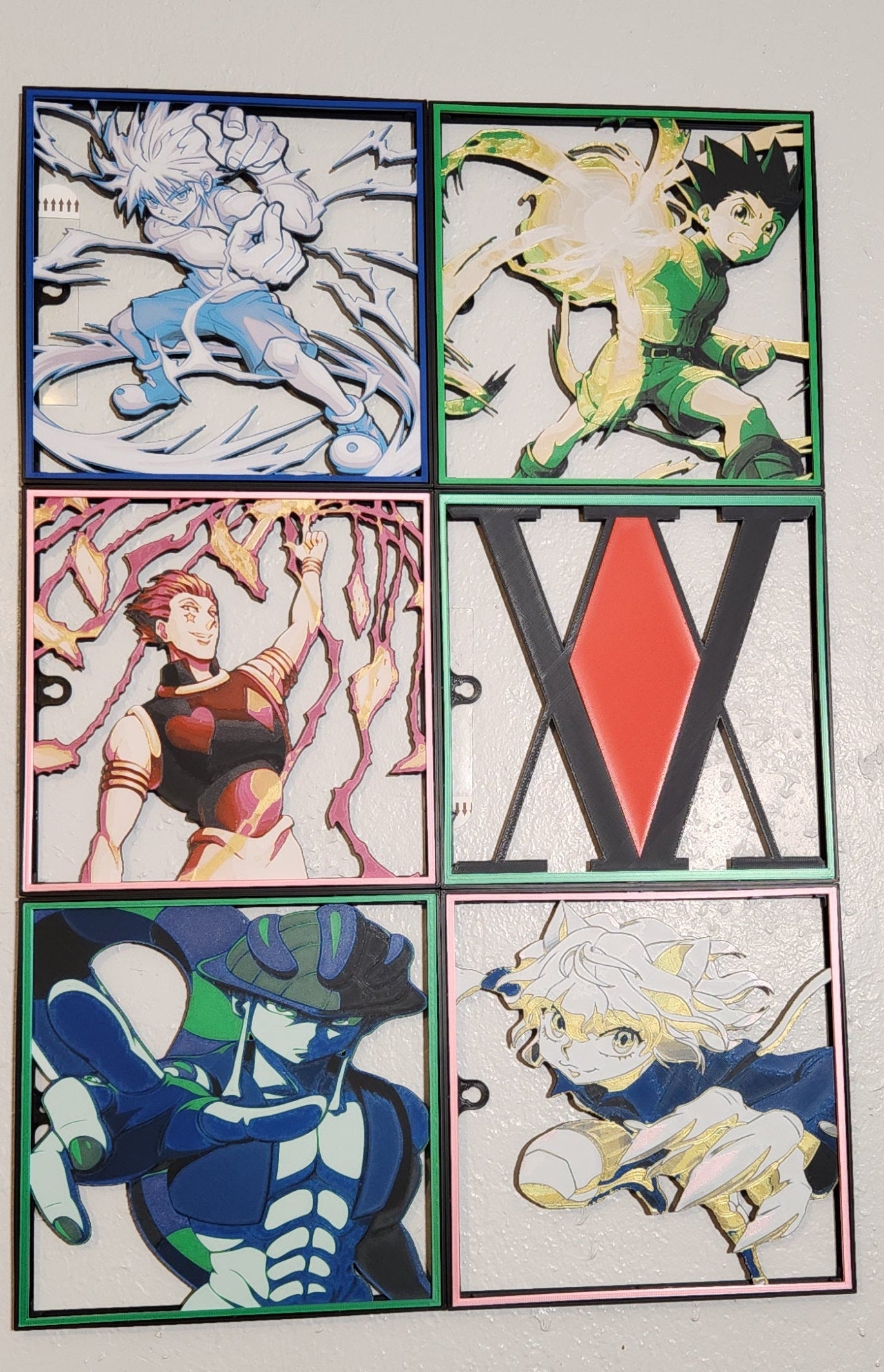 Gon Hunter x Hunter inspired 3D Printed Wall Art with Frame 200x200mm