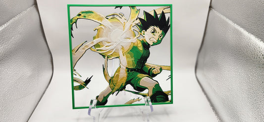 Gon Hunter x Hunter inspired 3D Printed Wall Art with Frame 200x200mm