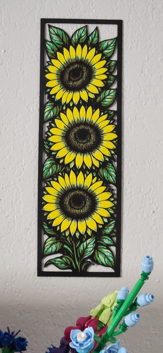 Sun Flower Panel 3D wall Decor 4x12inch