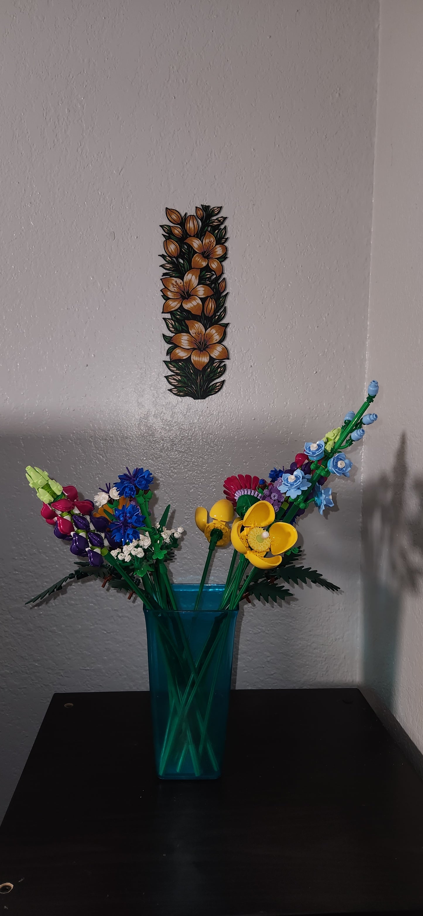 Lillie's Floral Wall 3D Printed Decor 4 in x 11 in