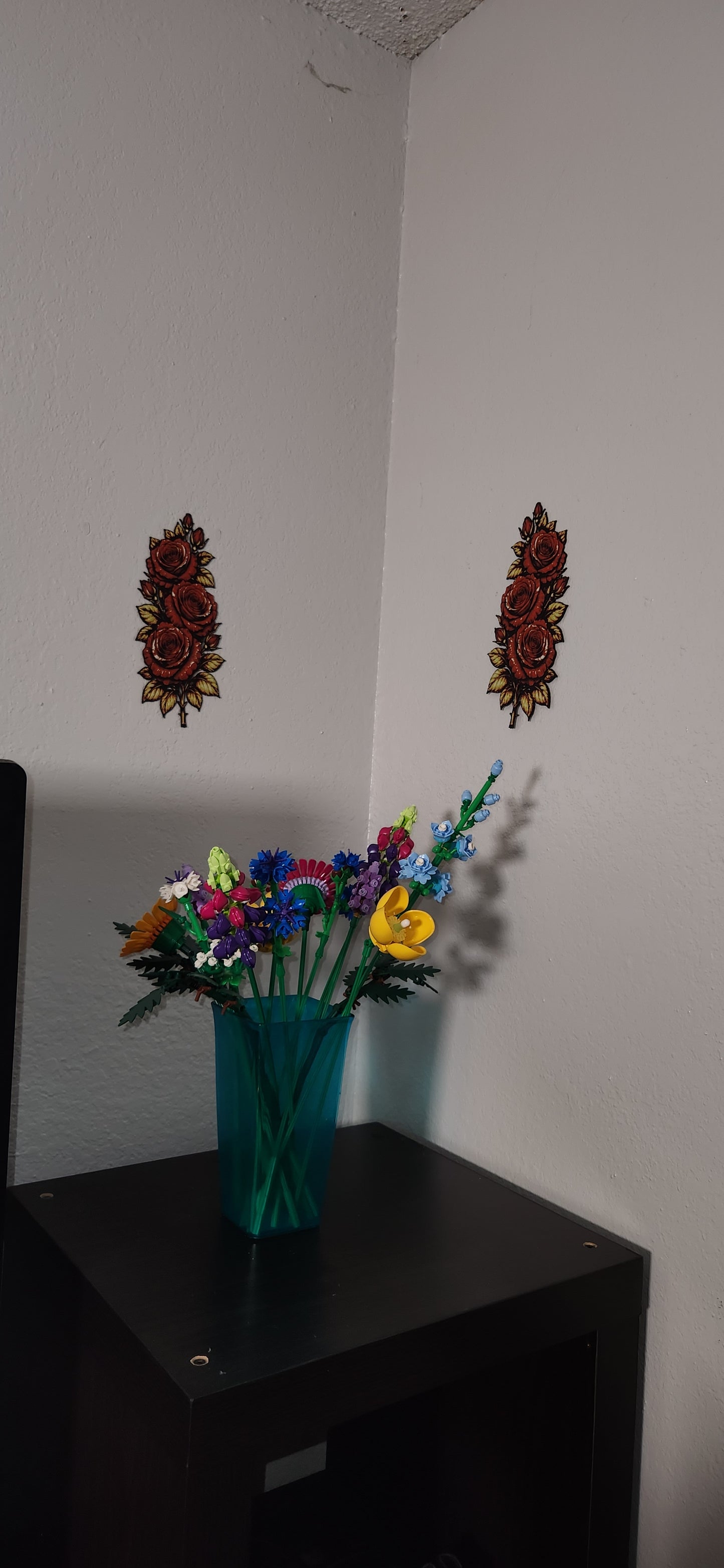 Red or Pink Decor Rose 3D printed 4in x 9in