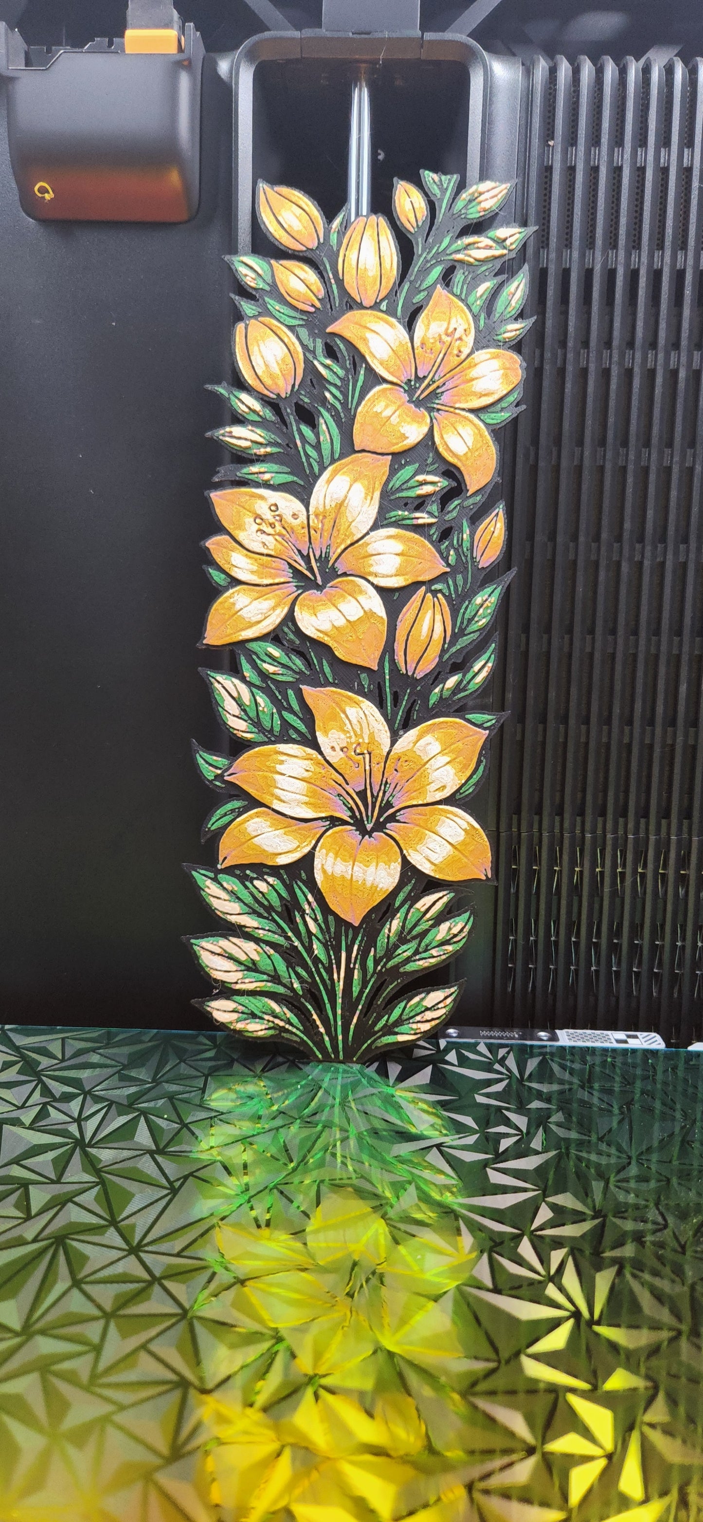 Lillie's Floral Wall 3D Printed Decor 4 in x 11 in