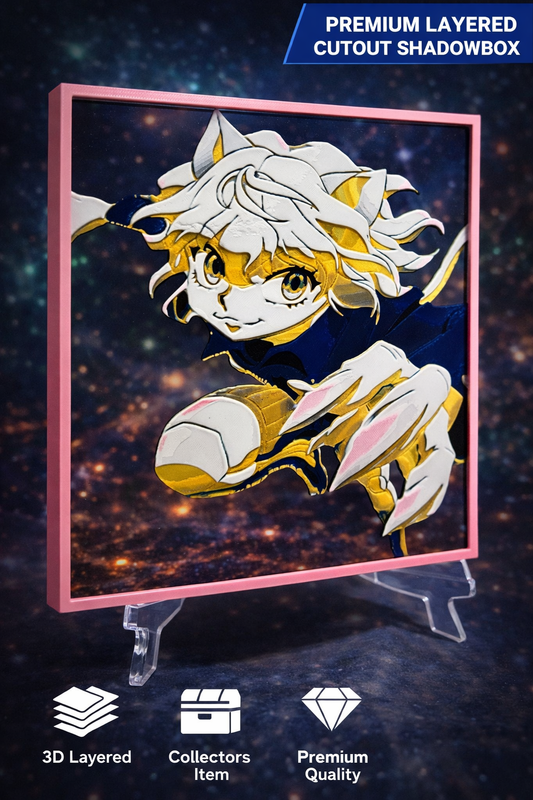 Neferpitou Hunter x Hunter Inspired 3D hueforge Wall art with Frame 200x200 mm