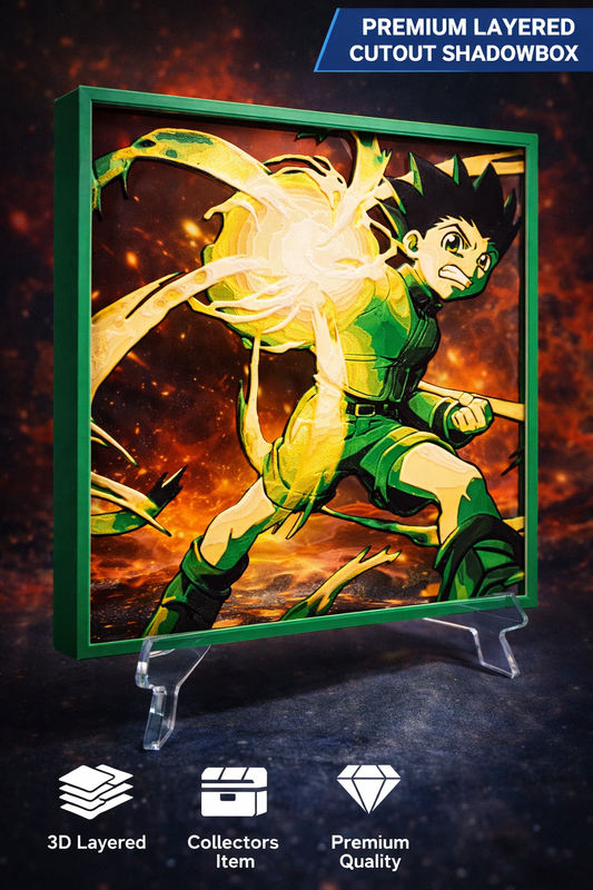 Gon Hunter x Hunter inspired 3D Printed Wall Art with Frame 200x200mm